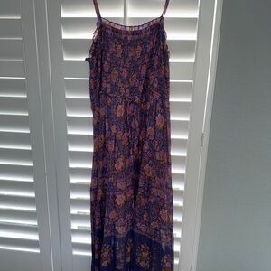 Spell Purple Floral Midi Dress